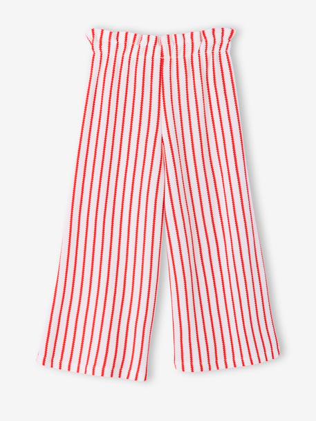 Wijde gestreepte legging van gebreide sweater blauw, gestreept+rood, gestreept - vertbaudet enfant 