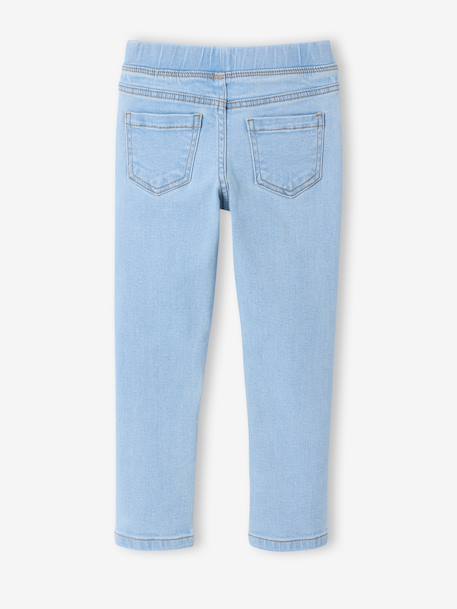 Jeans tregging voor meisjes donkerblauw+gebleekt denim+middenblauw - vertbaudet enfant 