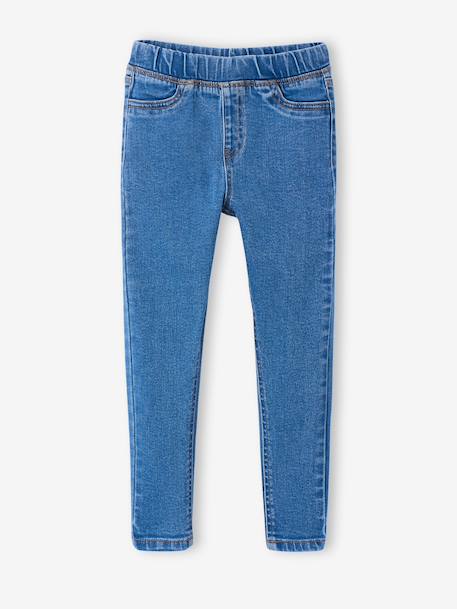 Jeans tregging voor meisjes donkerblauw+gebleekt denim+middenblauw - vertbaudet enfant 
