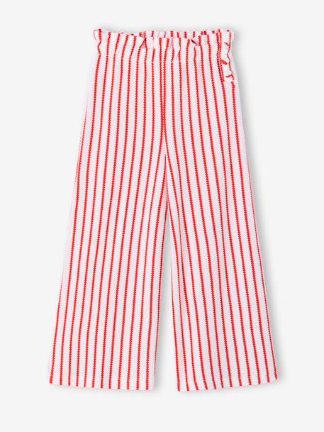 Wijde gestreepte legging van gebreide sweater blauw, gestreept+rood, gestreept - vertbaudet enfant 