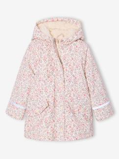 -Regenjas voor meisjes met capuchon en sherpa voering