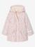 Regenjas voor meisjes met capuchon en sherpa voering antraciet+indigoblauw+meerkleurig - vertbaudet enfant 