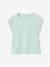 Effen Basics meisjesshirt met korte mouwen blauwgroen+ecru+marineblauw+snoepjesroze - vertbaudet enfant 