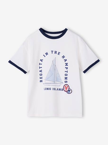 T-shirt jongens korte mouwen ecru - vertbaudet enfant 