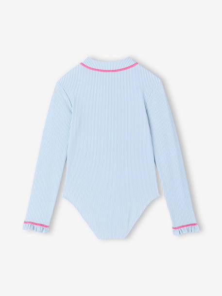 Anti-uv badpak voor meisjes blauwgroen - vertbaudet enfant 