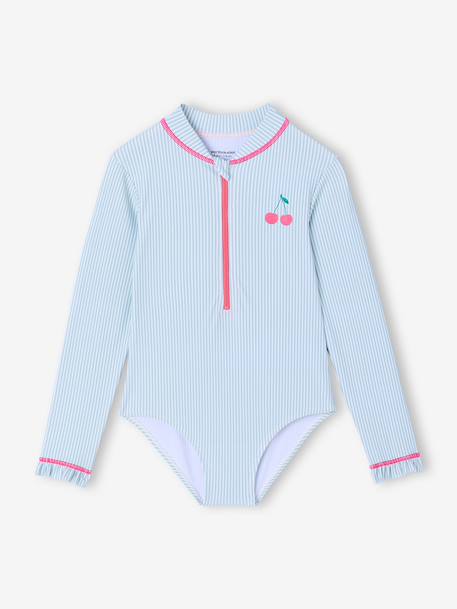 Anti-uv badpak voor meisjes blauwgroen - vertbaudet enfant 
