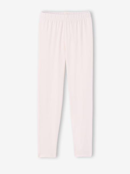Set van 2 leggings voor meisjes antraciet+ecru - vertbaudet enfant 