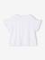 T-shirt meisjes met geborduurde details ecru+kaki+koraal - vertbaudet enfant 