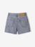 Kinder short van katoenen jeans denimgrijs+middenblauw - vertbaudet enfant 