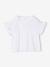 T-shirt meisjes met geborduurde details ecru+kaki+koraal - vertbaudet enfant 