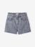 Kinder short van katoenen jeans denimgrijs+middenblauw - vertbaudet enfant 
