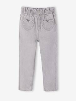 - Paperbag jeans meisjes zakken hartjes