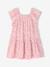 Jurk voor meisjes met smockwerk en bloemenprint roze (poederkleur)+vanille - vertbaudet enfant 