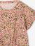 Blouse met korte mouwen amandelgroen+wit, bedrukt - vertbaudet enfant 