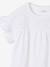 T-shirt meisjes met geborduurde details ecru+kaki+koraal - vertbaudet enfant 
