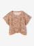 Blouse met korte mouwen amandelgroen+wit, bedrukt - vertbaudet enfant 