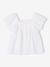 Blouse met ruches van katoengaas ecru - vertbaudet enfant 