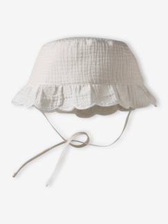 Baby-Babymuts voor meisjes met geschulpte randen