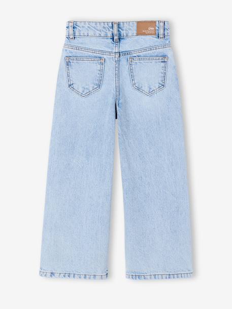 Wijde meisjesjeans medium lichaamsbouw denimgrijs+donkerblauw+lichtblauw+middenblauw - vertbaudet enfant 