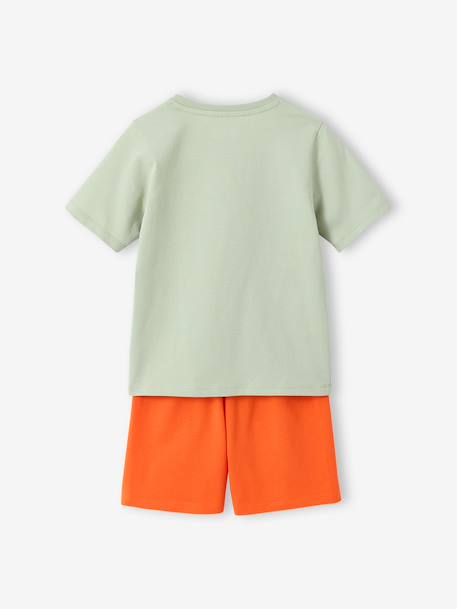 Set van 2 pyjamashorts voor jongens met dinosaurusprint saliegroen - vertbaudet enfant 