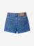Kinder short van katoenen jeans denimgrijs+middenblauw - vertbaudet enfant 