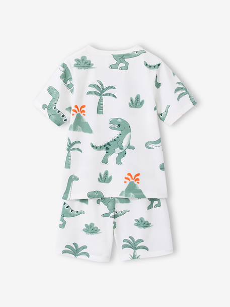 Set van 2 pyjamashorts voor jongens met dinosaurusprint saliegroen - vertbaudet enfant 