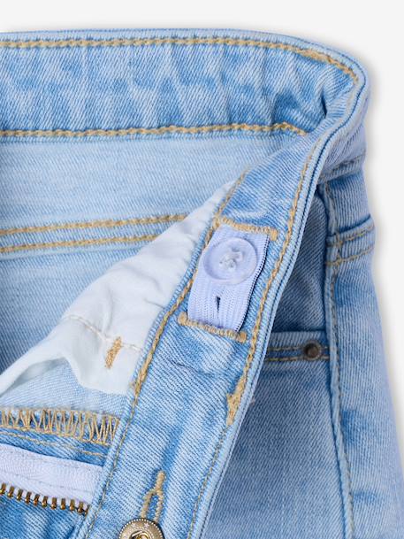 Smalle jeans large meisjes denimgrijs+donkerblauw+gebleekt denim+grijs+middenblauw - vertbaudet enfant 