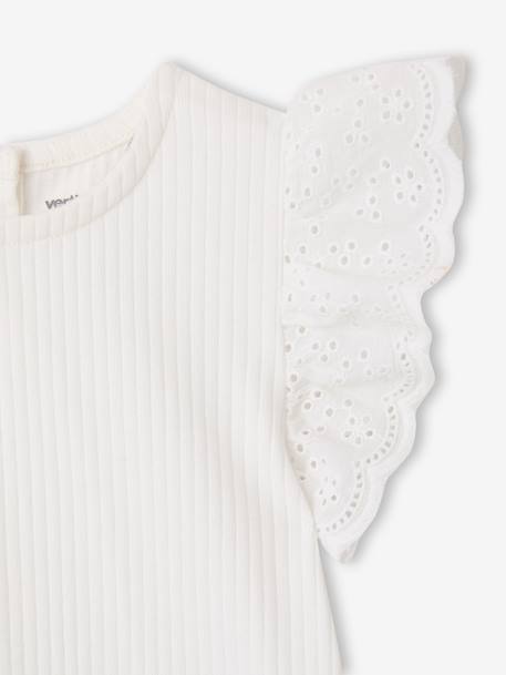 T-shirt babymeisje korte mouwen wit - vertbaudet enfant 