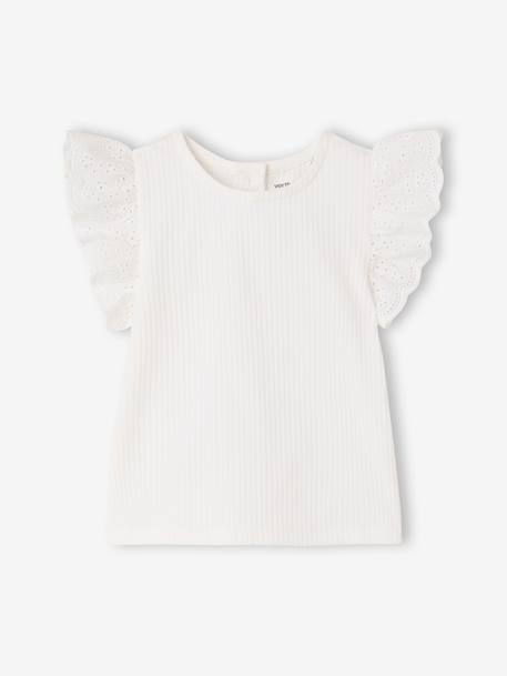 T-shirt babymeisje korte mouwen wit - vertbaudet enfant 