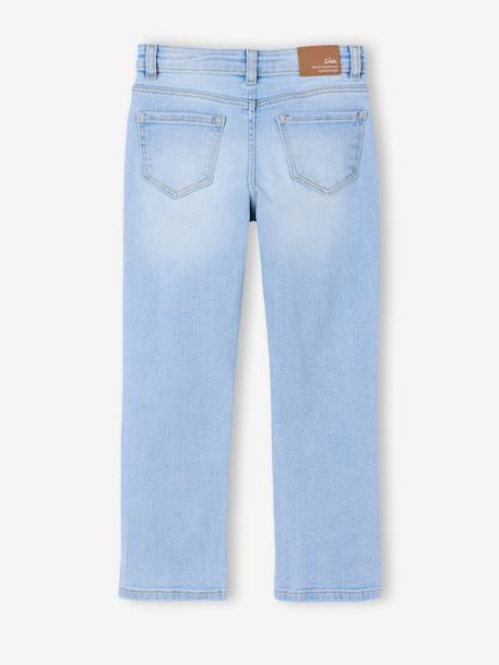 Slim jeans gemiddeld meisjes donkerblauw+gebleekt denim+grijs+middenblauw - vertbaudet enfant 