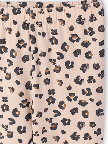Set van 2 Basics meisjesleggings donkergrijs+indigoblauw+kaki+rozenhout+saliegroen - vertbaudet enfant 