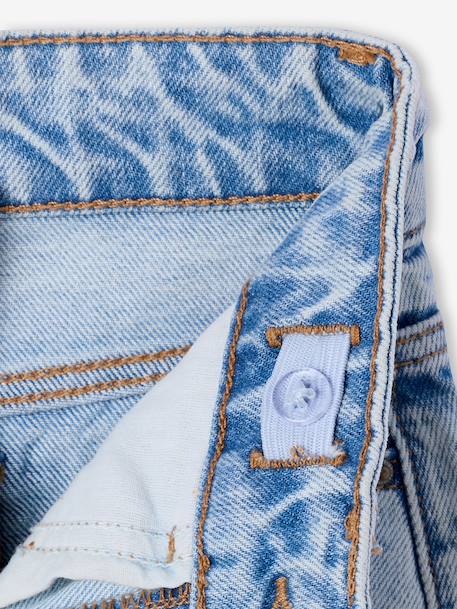 Wijde meisjesjeans medium lichaamsbouw denimgrijs+donkerblauw+lichtblauw+middenblauw - vertbaudet enfant 