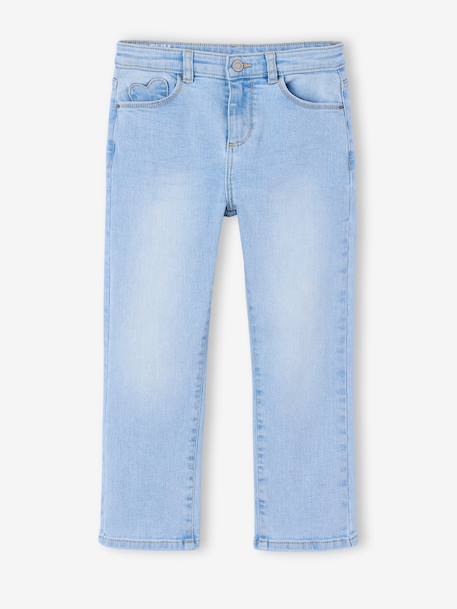Smalle jeans large meisjes denimgrijs+donkerblauw+gebleekt denim+grijs+middenblauw - vertbaudet enfant 