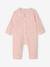 Baby pyjama met wijde hals van biologisch katoen roze (poederkleur) - vertbaudet enfant 