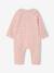 Baby pyjama met wijde hals van biologisch katoen roze (poederkleur) - vertbaudet enfant 