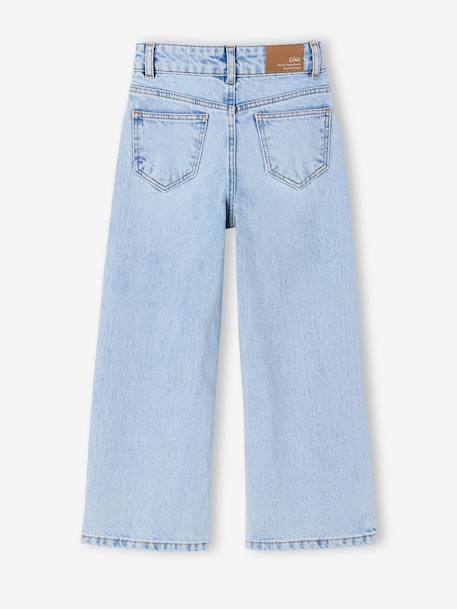 Ruime meisjesjeans MorphologiK met een smalle taille denimgrijs+donkerblauw+lichtblauw+middenblauw - vertbaudet enfant 