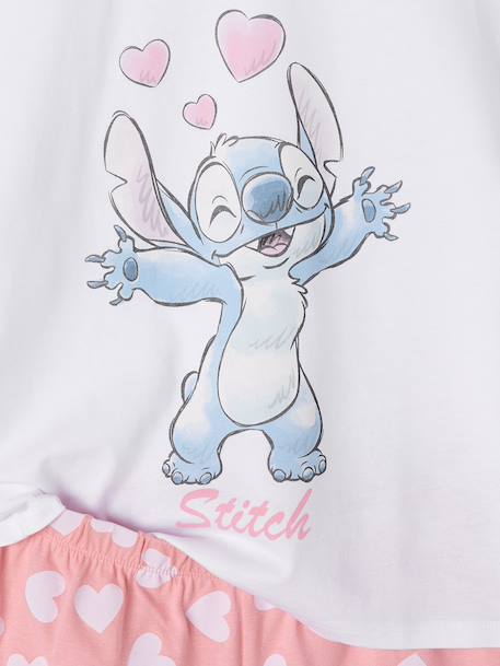 Pyjamashorty meisjes katoen LILO & STITCH snoepjesroze - vertbaudet enfant 