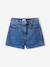 Kinder short van katoenen jeans denimgrijs+middenblauw - vertbaudet enfant 