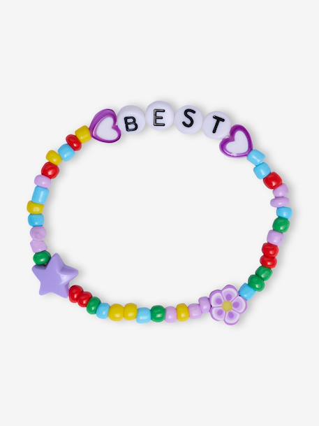 Set T-shirt en armbanden beste vrienden lila - vertbaudet enfant 