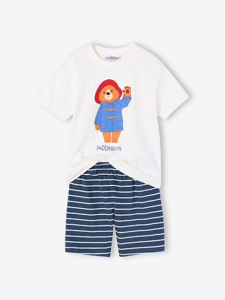 Gestreepte pyjama short PADDINGTON marineblauw, gestreept - vertbaudet enfant 