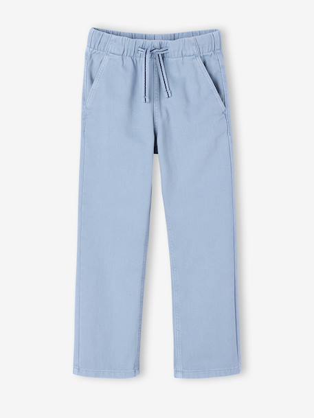 Eenvoudig aan te trekken jongensbroek met rechte pasvorm beige+middenblauw+nachtblauw+saliegroen+terracotta - vertbaudet enfant 