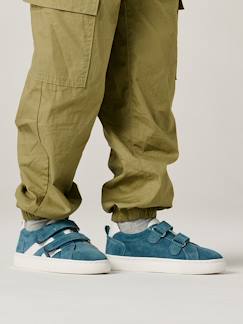 -Leren sneakers met klittenband voor jongens kleutercollectie