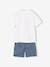 Gestreepte pyjama short PADDINGTON marineblauw, gestreept - vertbaudet enfant 