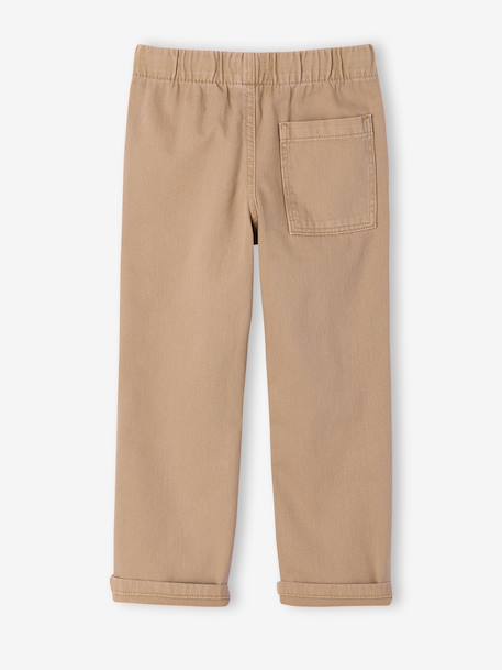 Eenvoudig aan te trekken jongensbroek met rechte pasvorm beige+middenblauw+nachtblauw+saliegroen+terracotta - vertbaudet enfant 