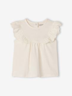 -T-shirt met Engels borduursel babymeisje