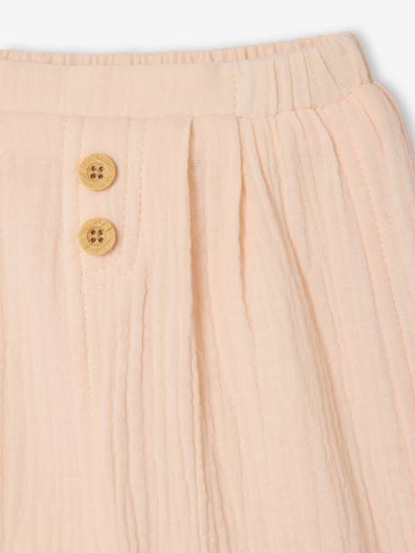 Broek in harem-model van hydrofiel katoen baby jongen Blauw+geel+lindegroen+rozen+Wit - vertbaudet enfant 