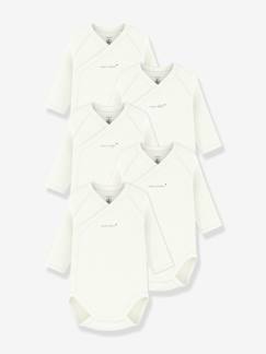 Baby-Body-Set van 5 overslagbody's PETIT BATEAU
