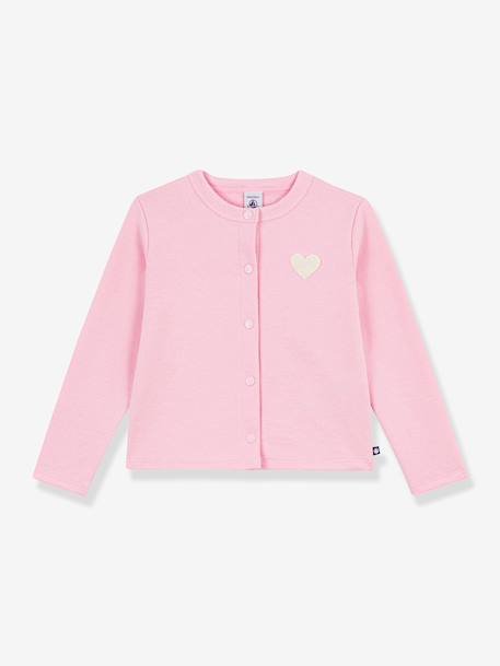 Effen katoenen vestje voor kinderen van PETIT BATEAU rozen - vertbaudet enfant 