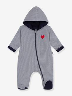 Baby-Salopette, jumpsuit-Babypakje met capuchon Petit Bateau