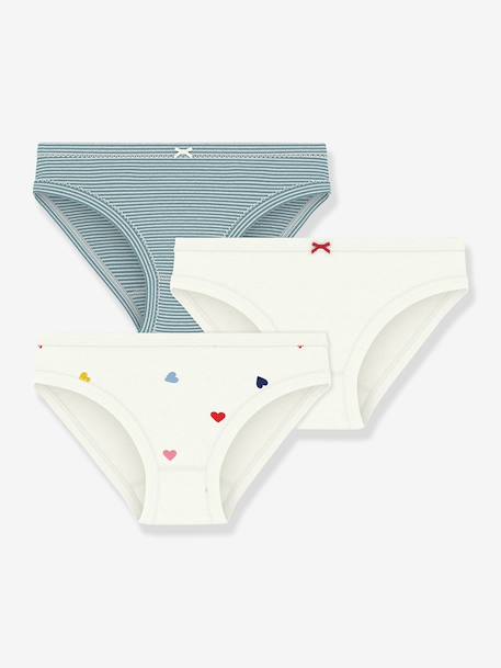Set van 3 slipjes katoen PETIT BATEAU wit - vertbaudet enfant 
